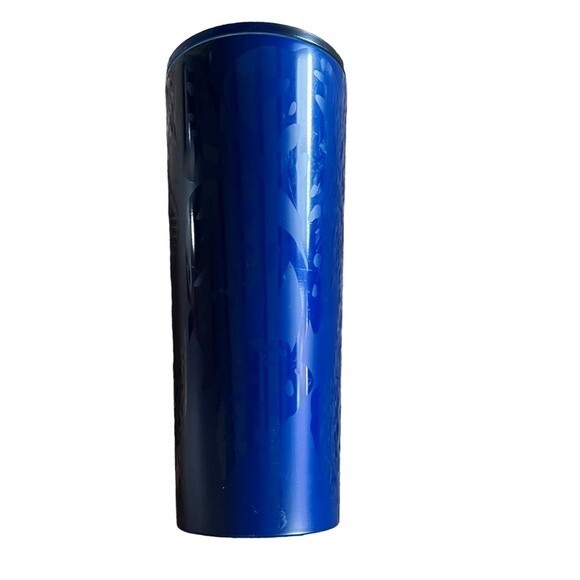 Starbucks Summer 2021 Limited Edition Monstera Leaf Navy Tumbler 24 Oz - Picture 3 of 7